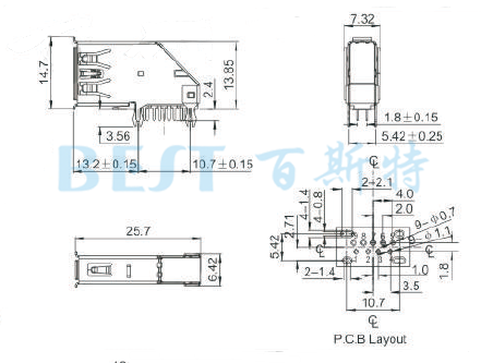 usb3.0插座_USB-A-05 3.0_參考圖紙