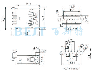 usb3.0插座_USB-A-08 3.0_產品簡介